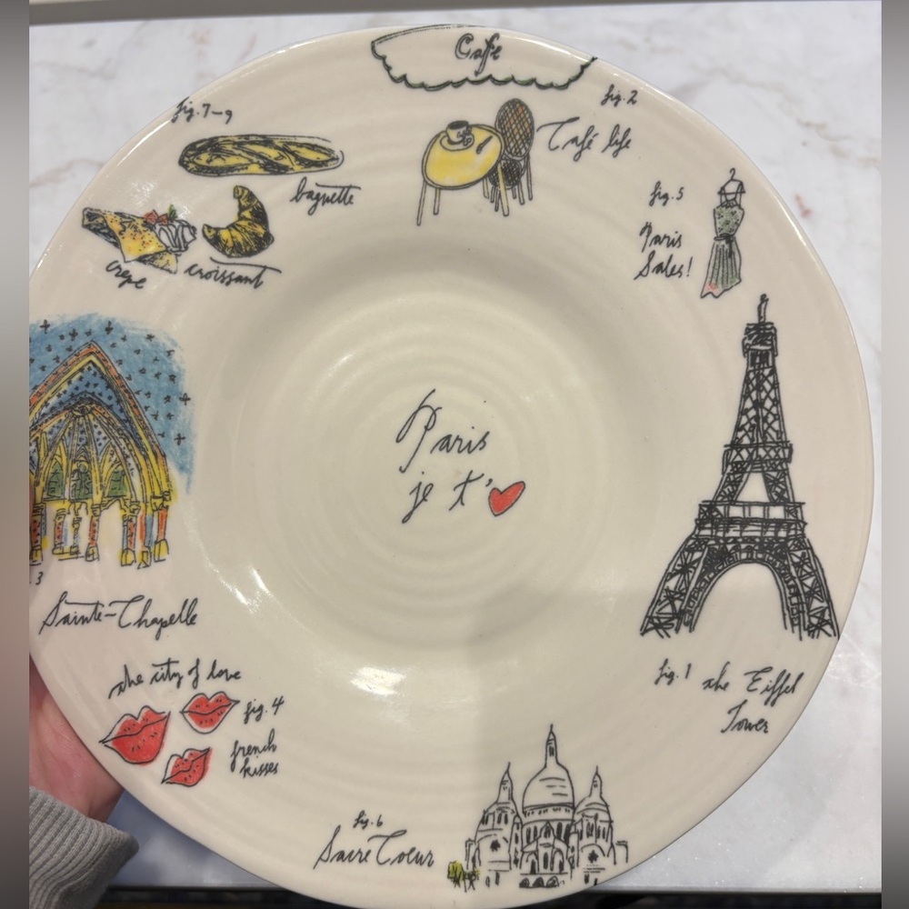 8.5 inch Anthropologie Paris Plate